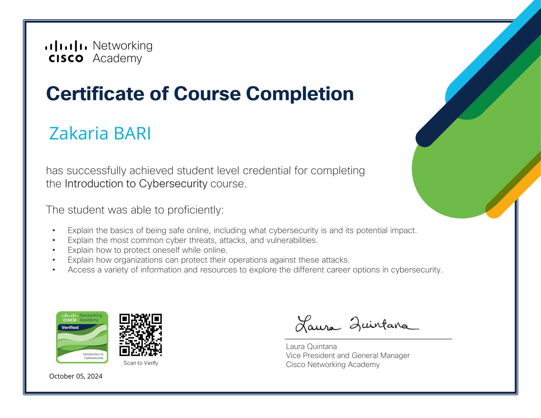 CISCO Certificate